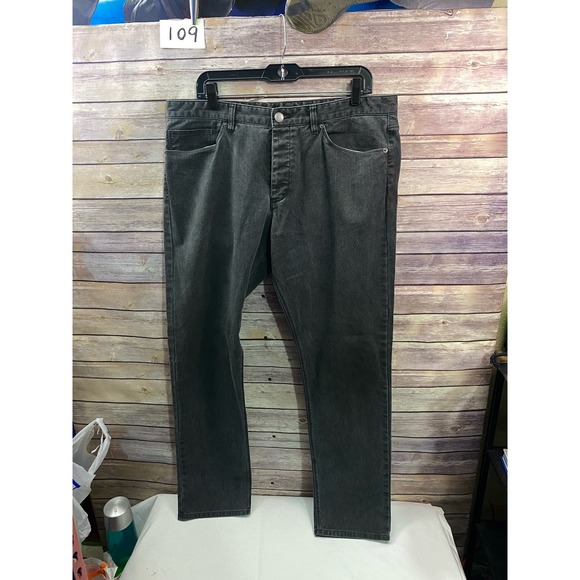 Theory Stretch Jeans Mens Size 36 x 32 Gray 99% Cotton 1% Elastane Button Fly - Picture 1 of 9